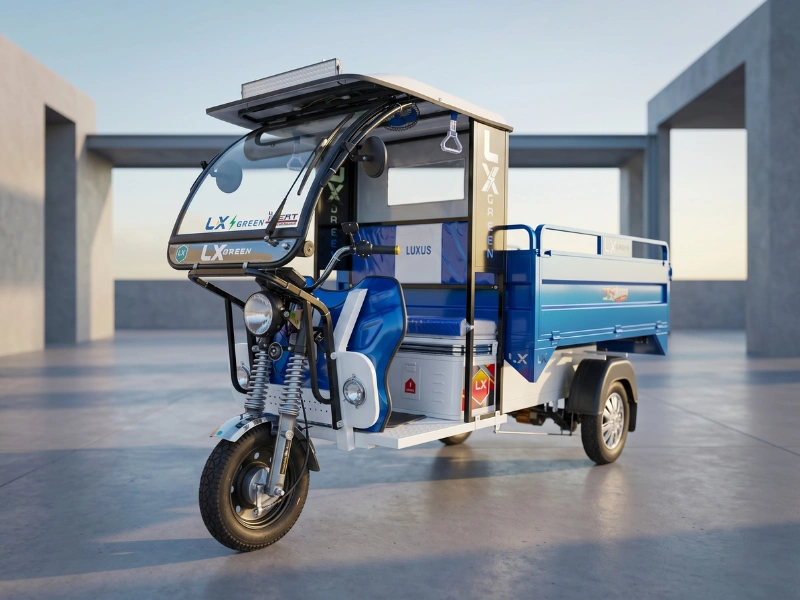 LX EV DLX cargo three-wheeler